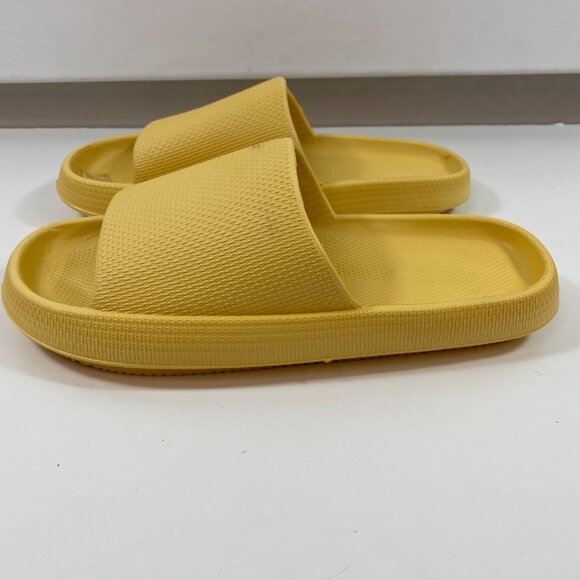 Unisex Yellow Slide Sandals Non-Slip Shower Open Toe Lightweight Shoes Size 12 - Picture 4 of 8